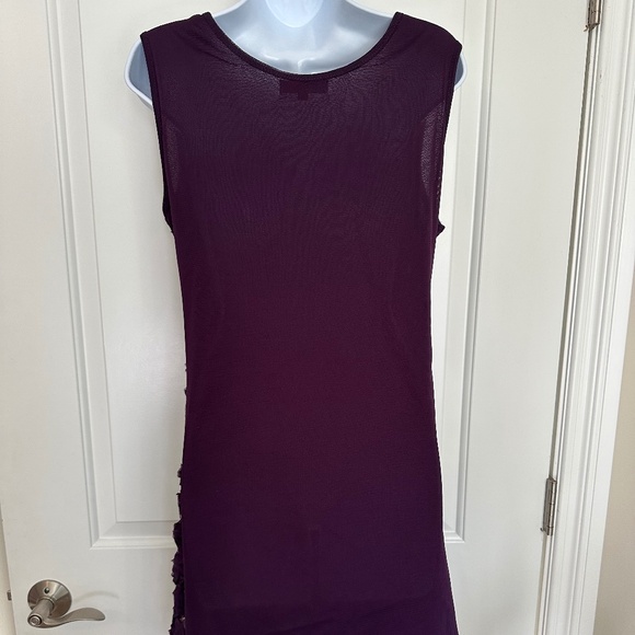 Unique Purple Party Dress With Roses - Picture 4 of 4